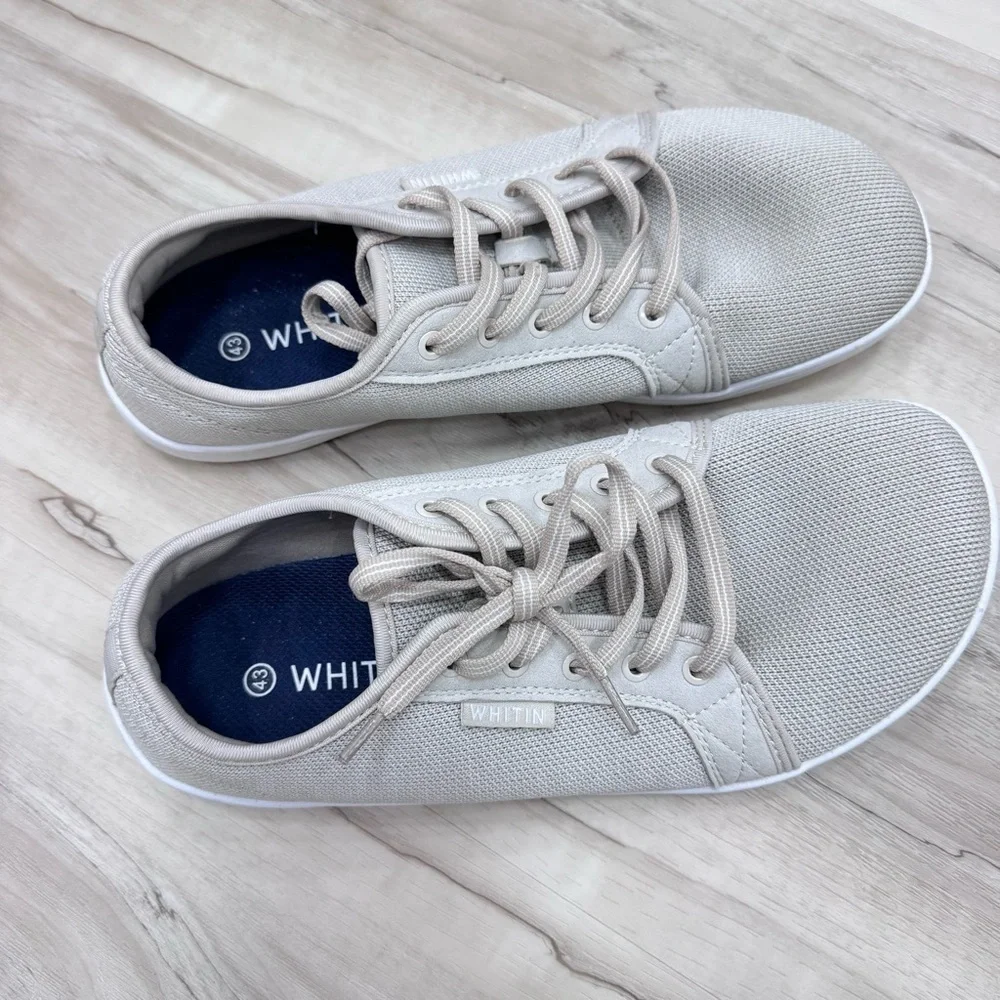 WHITIN Barefoot Minimalist Tan Neutral Sneakers Womens 10 wide like new